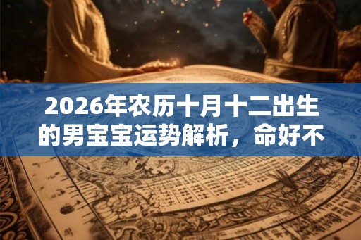 2026年农历十月十二出生的男宝宝运势解析,命好不好 2026年农历十月十二出生的男宝宝运势解析,命好不好