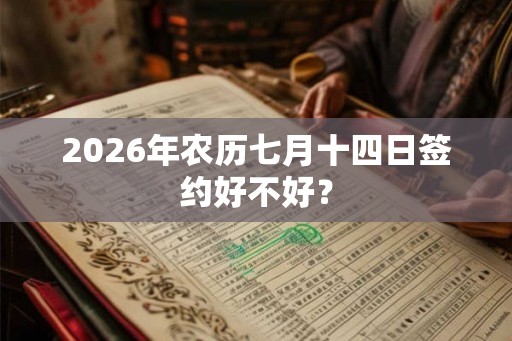 2026年农历七月十四日签约好不好？