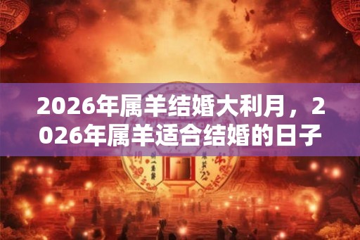 2026年属羊结婚大利月，2026年属羊适合结婚的日子