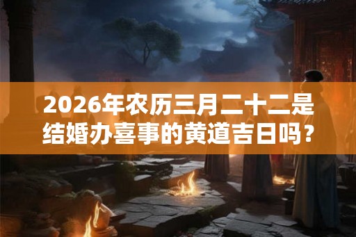 2026年农历三月二十二是结婚办喜事的黄道吉日吗？