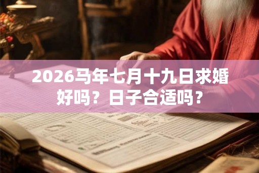 2026马年七月十九日求婚好吗?日子合适吗? 2026马年七月十九日求婚好吗?日子合适吗?