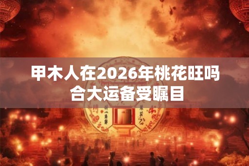 甲木人在2026年桃花旺吗 合大运备受瞩目