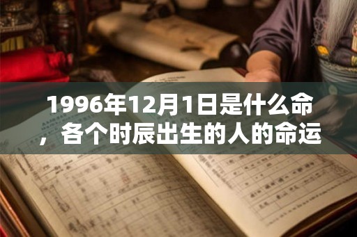 1996年12月1日是什么命，各个时辰出生的人的命运