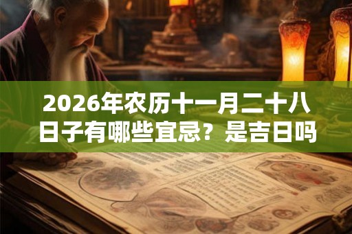 2026年农历十一月二十八日子有哪些宜忌？是吉日吗？