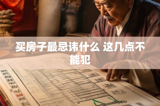 买房子最忌讳什么 这几点不能犯