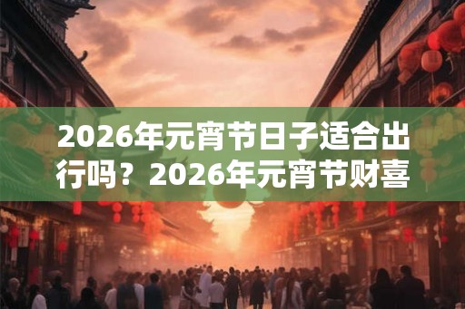 2026年元宵节日子适合出行吗？2026年元宵节财喜神方位？
