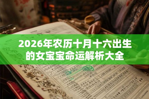 2026年农历十月十六出生的女宝宝命运解析大全 2026年农历十月十六出生的女宝宝命运解析大全