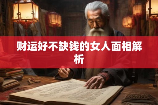 财运好不缺钱的女人面相解析 财运好不缺钱的女人面相解析