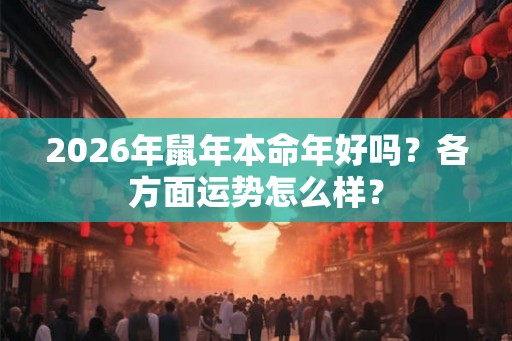 2026年鼠年本命年好吗？各方面运势怎么样？
