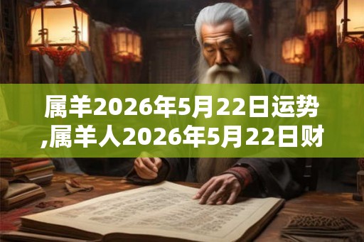 属羊2026年5月22日运势,属羊人2026年5月22日财运,生肖羊2026年5月22日运势