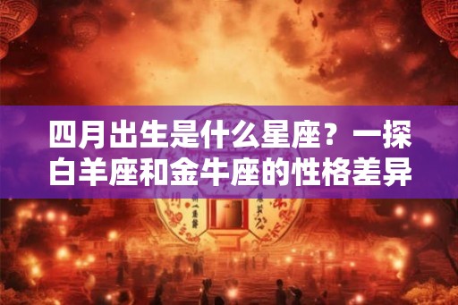 四月出生是什么星座？一探白羊座和金牛座的性格差异