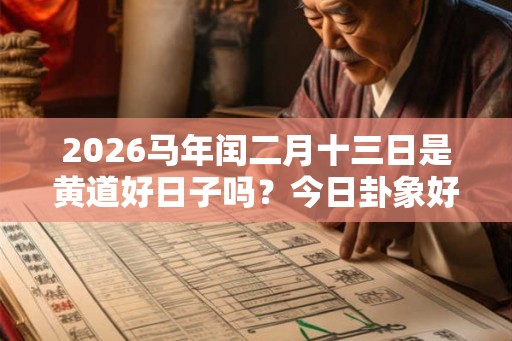 2026马年闰二月十三日是黄道好日子吗？今日卦象好吗