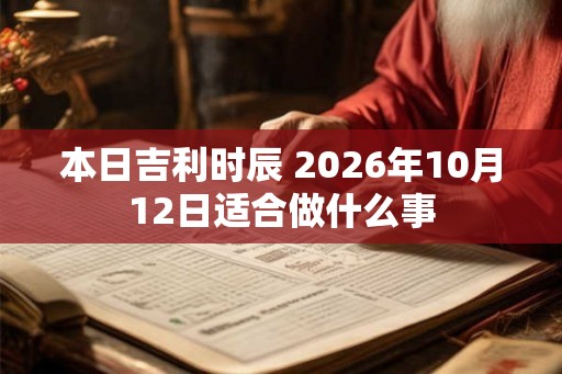 本日吉利时辰 2026年10月12日适合做什么事