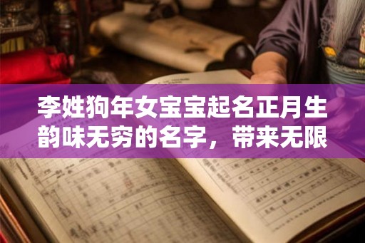 李姓狗年女宝宝起名正月生韵味无穷的名字，带来无限好运