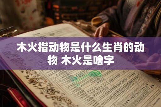 木火指动物是什么生肖的动物 木火是啥字