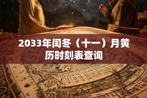 2033年闰冬（十一）月黄历时刻表查询