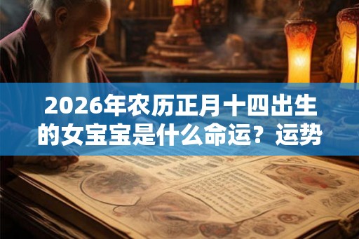 2026年农历正月十四出生的女宝宝是什么命运？运势好吗？