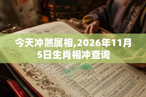 今天冲煞属相,2026年11月5日生肖相冲查询