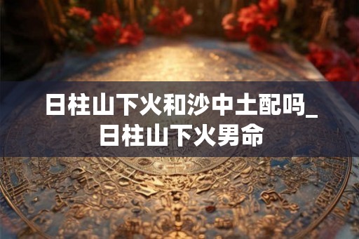 日柱山下火和沙中土配吗_日柱山下火男命