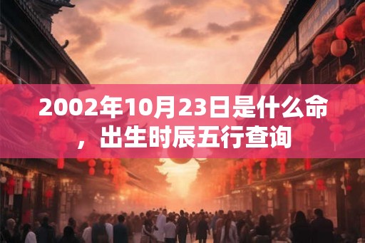 2002年10月23日是什么命,出生时辰五行查询 2002年10月23日是什么命,出生时辰五行查询