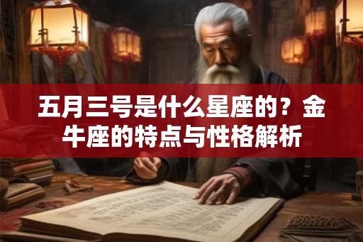 五月三号是什么星座的？金牛座的特点与性格解析