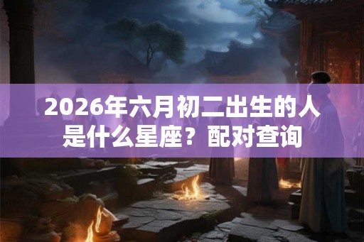2026年六月初二出生的人是什么星座?配对查询 2026年六月初二出生的人是什么星座?配对查询