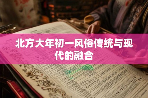 北方大年初一风俗传统与现代的融合