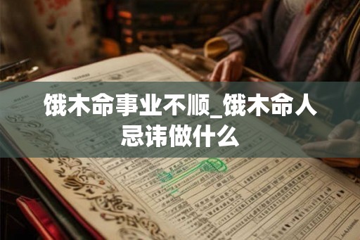 饿木命事业不顺_饿木命人忌讳做什么