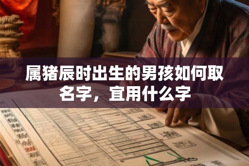 属猪辰时出生的男孩如何取名字，宜用什么字