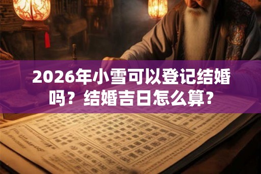 2026年小雪可以登记结婚吗？结婚吉日怎么算？