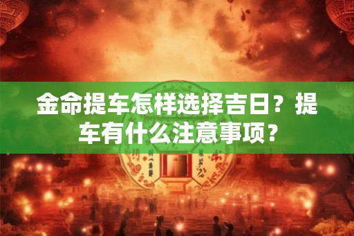 金命提车怎样选择吉日？提车有什么注意事项？
