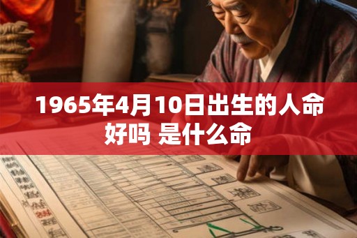 1965年4月10日出生的人命好吗 是什么命