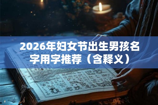 2026年妇女节出生男孩名字用字推荐（含释义）