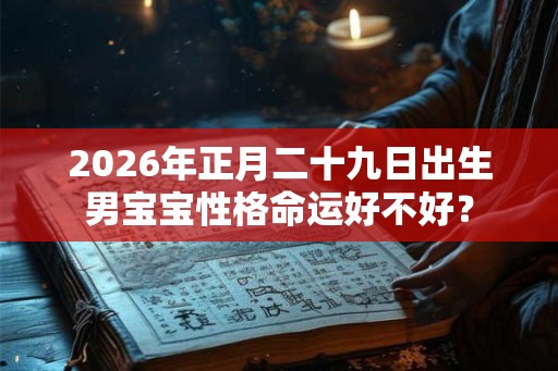 2026年正月二十九日出生男宝宝性格命运好不好？