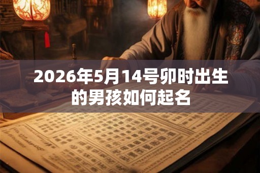 2026年5月14号卯时出生的男孩如何起名
