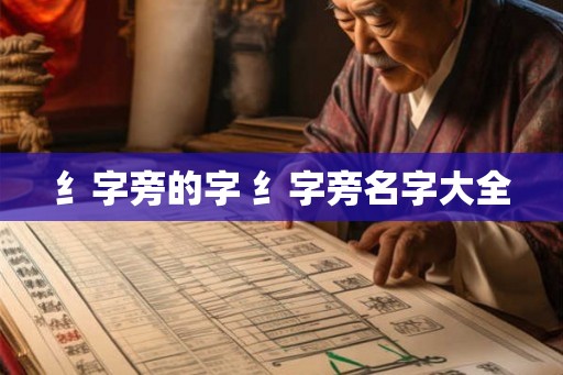 纟字旁的字 纟字旁名字大全