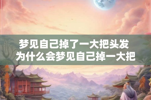 梦见自己掉了一大把头发 为什么会梦见自己掉一大把头发 梦见自己掉了一大把头发 为什么会梦见自己掉一大把头发