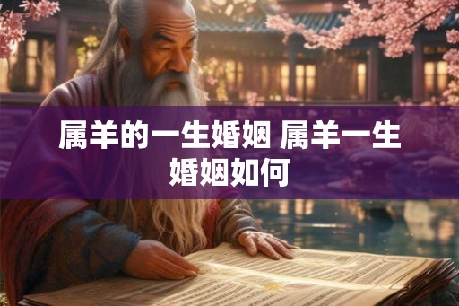 属羊的一生婚姻 属羊一生婚姻如何
