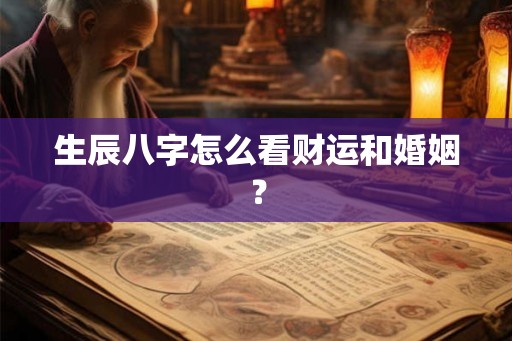 生辰八字怎么看财运和婚姻？