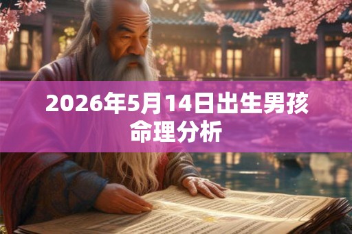 2026年5月14日出生男孩命理分析