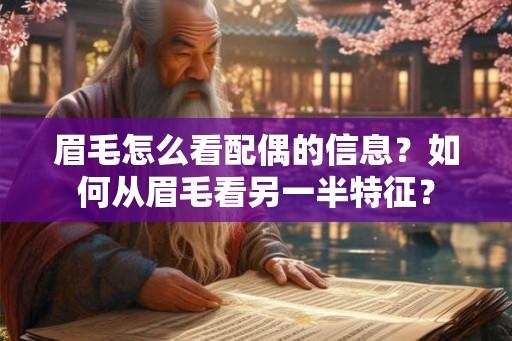 眉毛怎么看配偶的信息?如何从眉毛看另一半特征? 眉毛怎么看配偶的信息?如何从眉毛看另一半特征?
