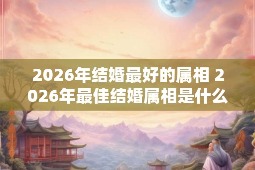 2026年结婚最好的属相 2026年最佳结婚属相是什么