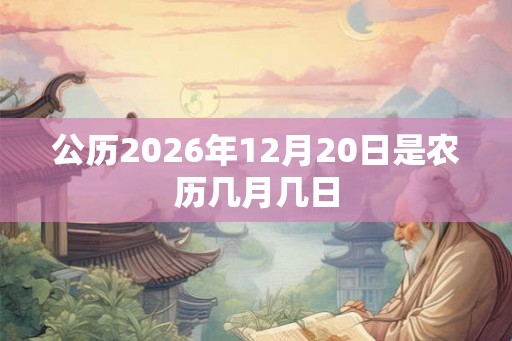 公历2026年12月20日是农历几月几日