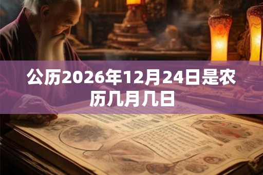 公历2026年12月24日是农历几月几日