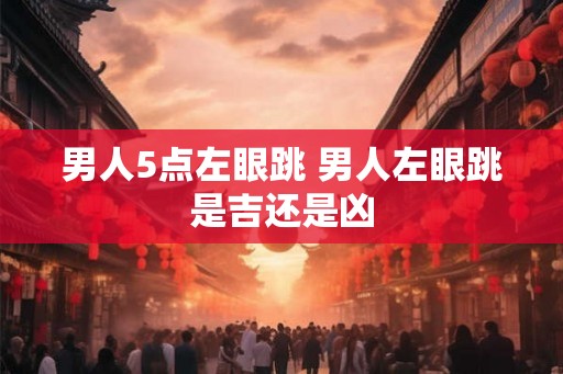 男人5点左眼跳 男人左眼跳是吉还是凶