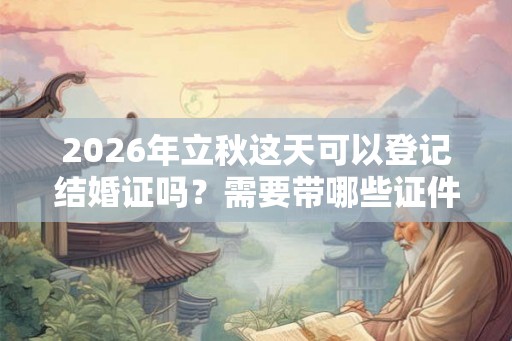 2026年立秋这天可以登记结婚证吗？需要带哪些证件？