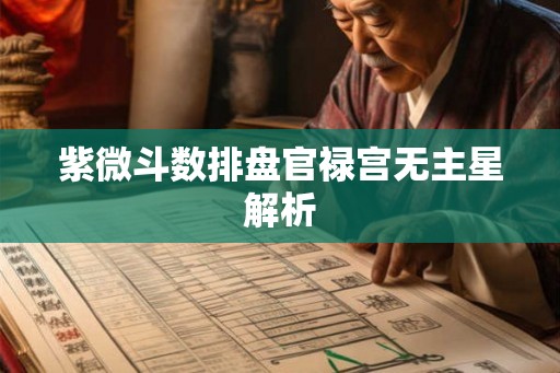 紫微斗数排盘官禄宫无主星解析