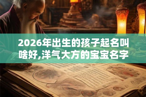 2026年出生的孩子起名叫啥好,洋气大方的宝宝名字