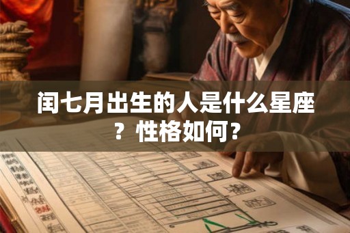 闰七月出生的人是什么星座？性格如何？