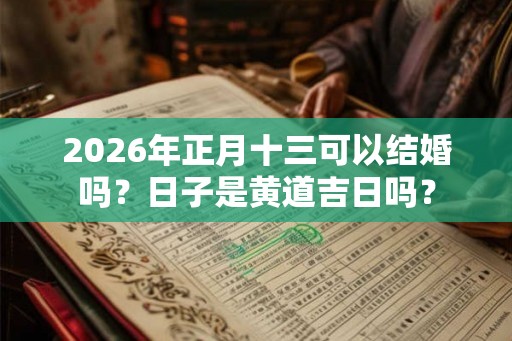 2026年正月十三可以结婚吗？日子是黄道吉日吗？